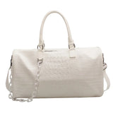 Sac de voyage aspect cuir crocodile