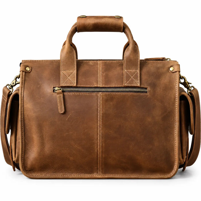 Sac bandoulière en cuir vintage marron