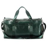 Sac de sport en cuir synthétique vert