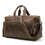 Sac de voyage business en cuir de vache marron