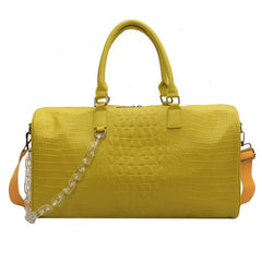 Sac de voyage cuir jaune