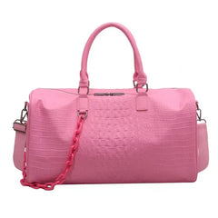 Sac de voyage cuir rose