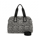 Sac de voyage en coton léopard blanc