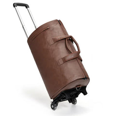 Sac de voyage en cuir marron