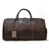 Sac de voyage en cuir marron