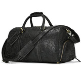 Sac de voyage en cuir vintage noir