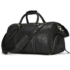 Sac de voyage en cuir vintage noir