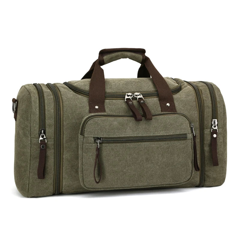 Sac de voyage en toile grande capacité vert