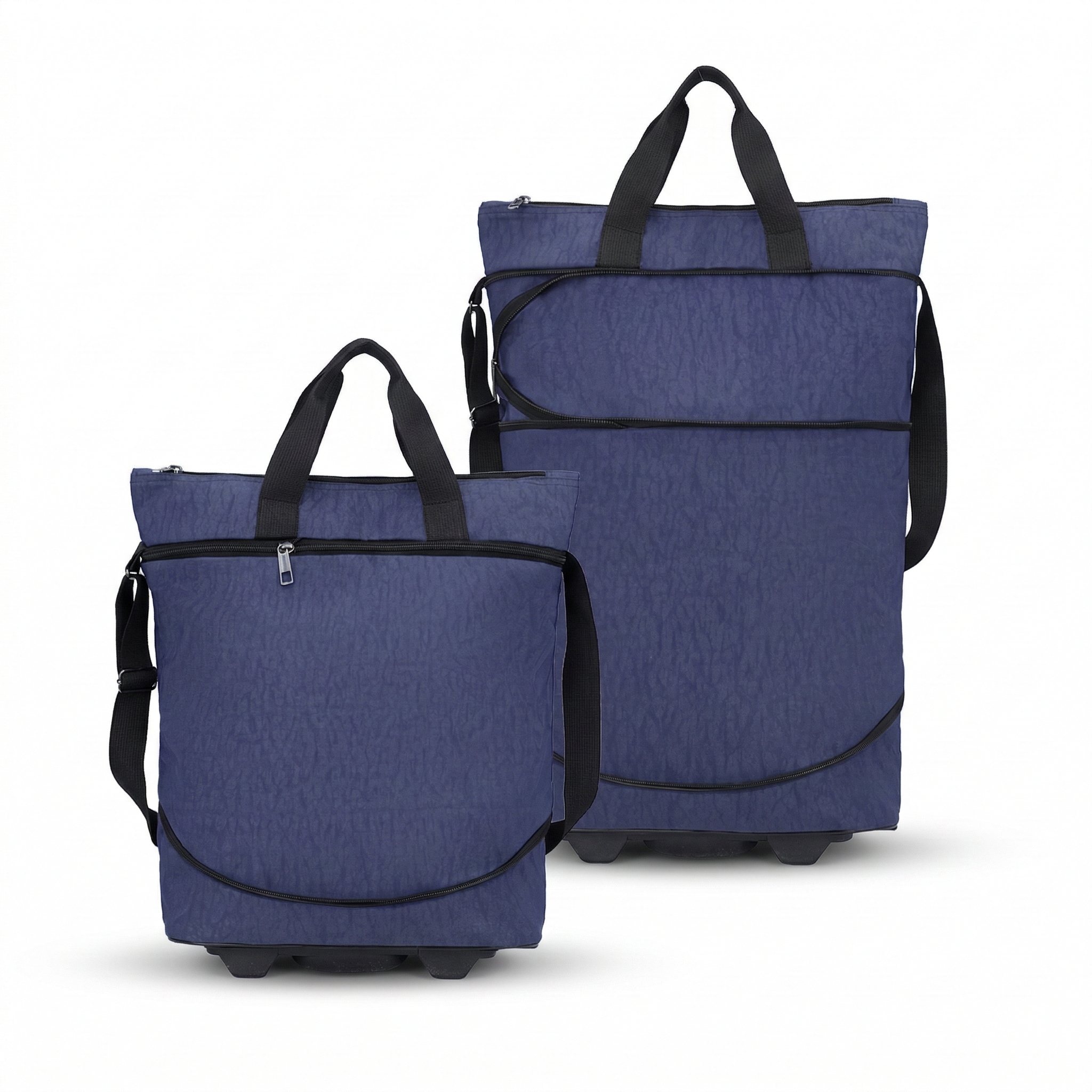 Sac de voyage extensible à roulettes bleu