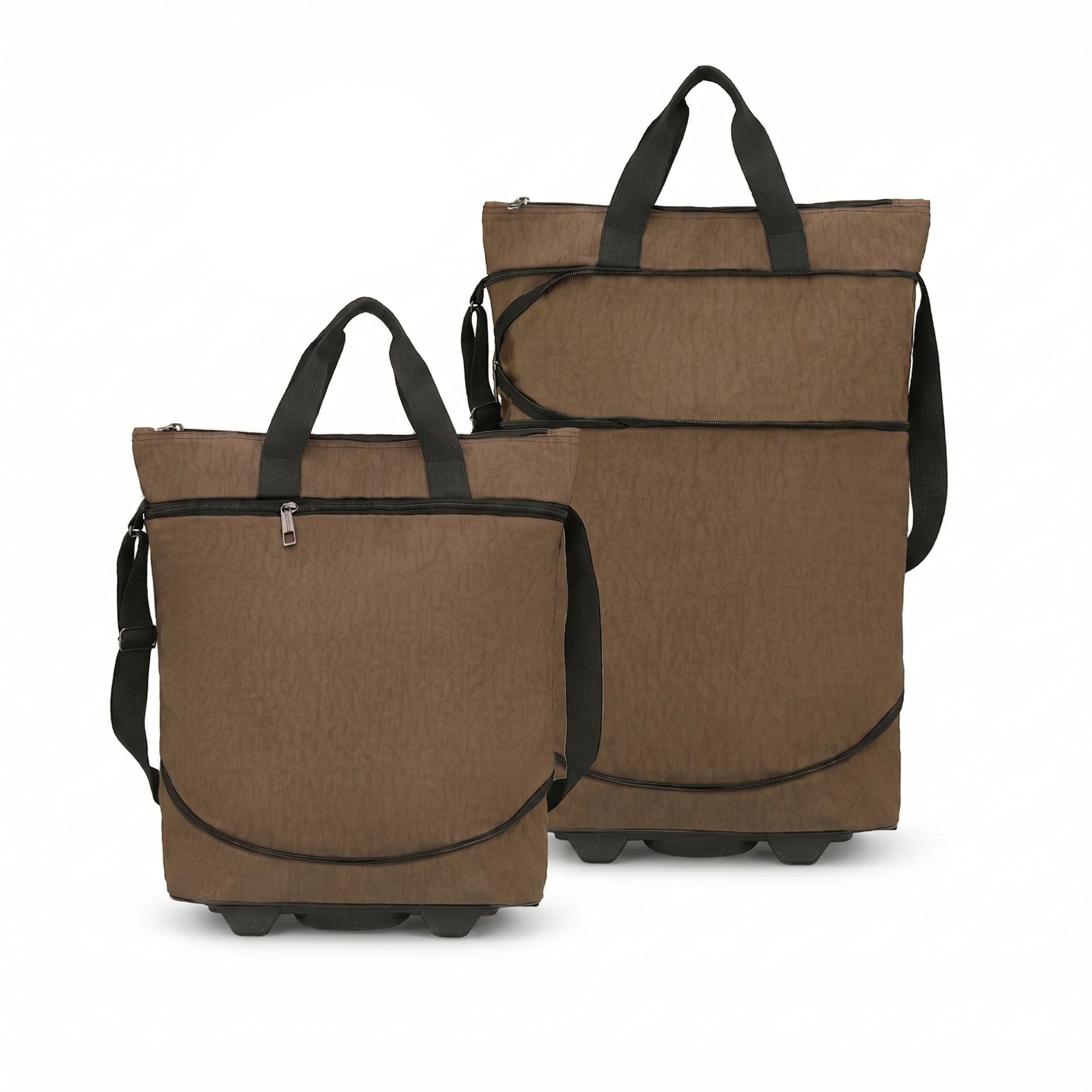 Sac de voyage extensible à roulettes marron