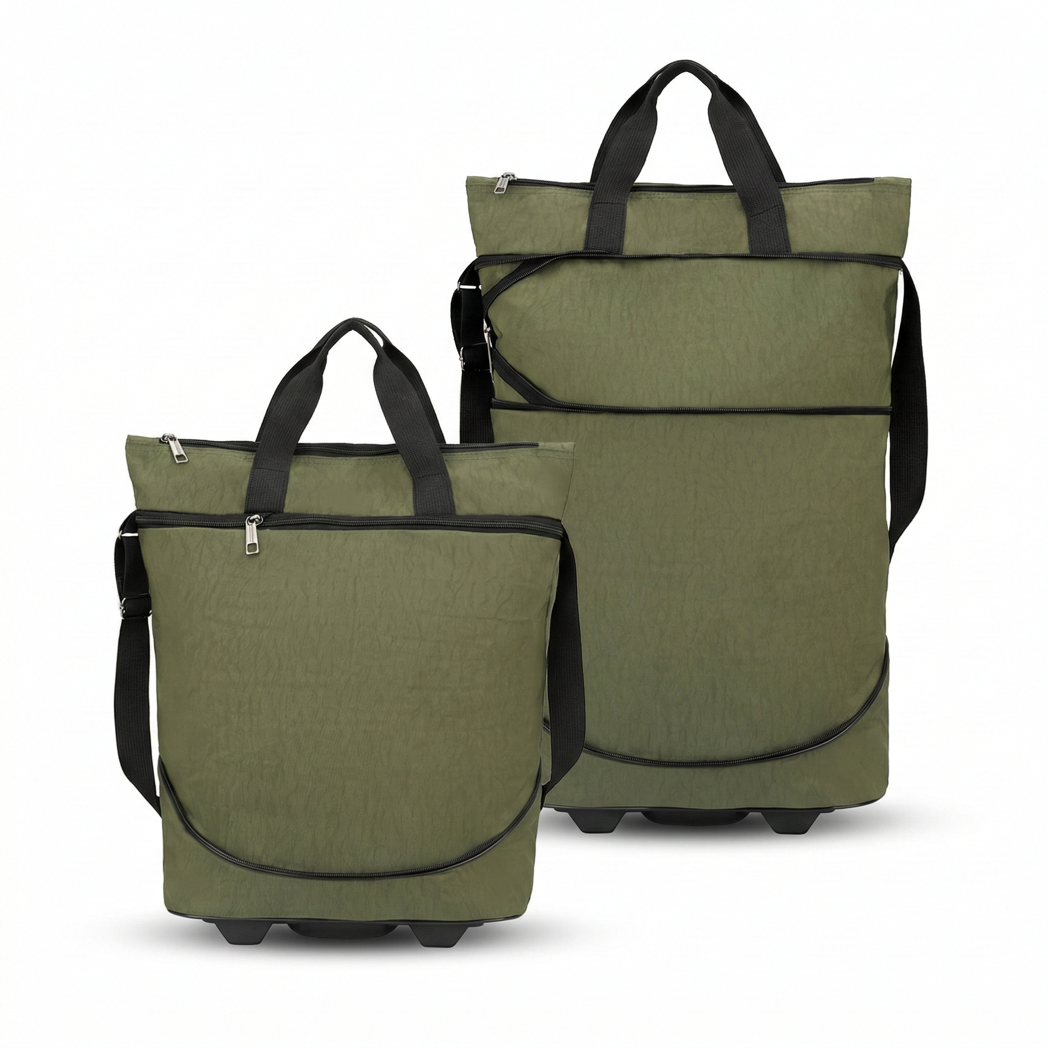 Sac de voyage extensible à roulettes vert