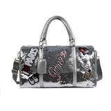 Sac de voyage paillette argenté