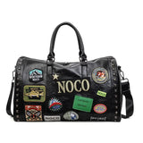 Sac de voyage patchwork en cuir