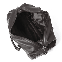 Sac de voyage à roulettes en cuir lisse