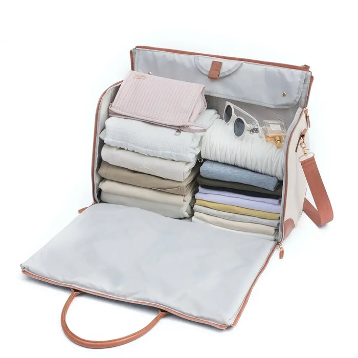 Sac de voyage à roulettes en cuir pour femme