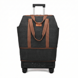 Sac de voyage à roulettes en tissu noir