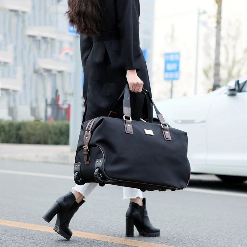 Sac de voyage à roulettes imperméable noir