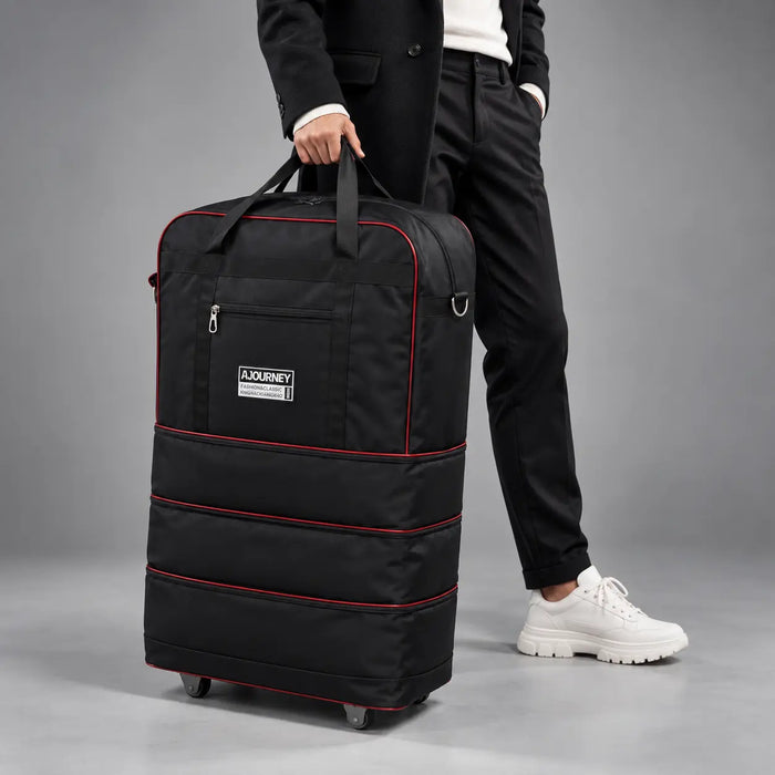 Sac de voyage à roulettes pliable noir