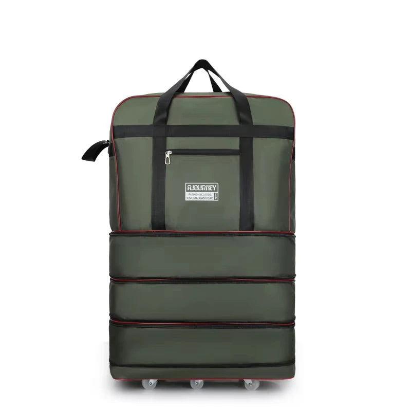 Sac de voyage à roulettes pliable vert