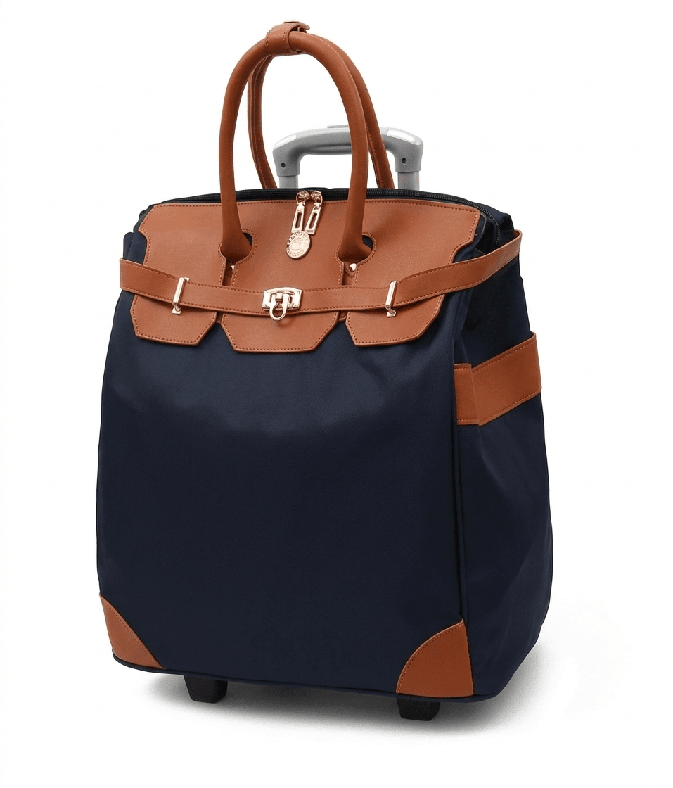 Sac de voyage souple à roulettes bleu