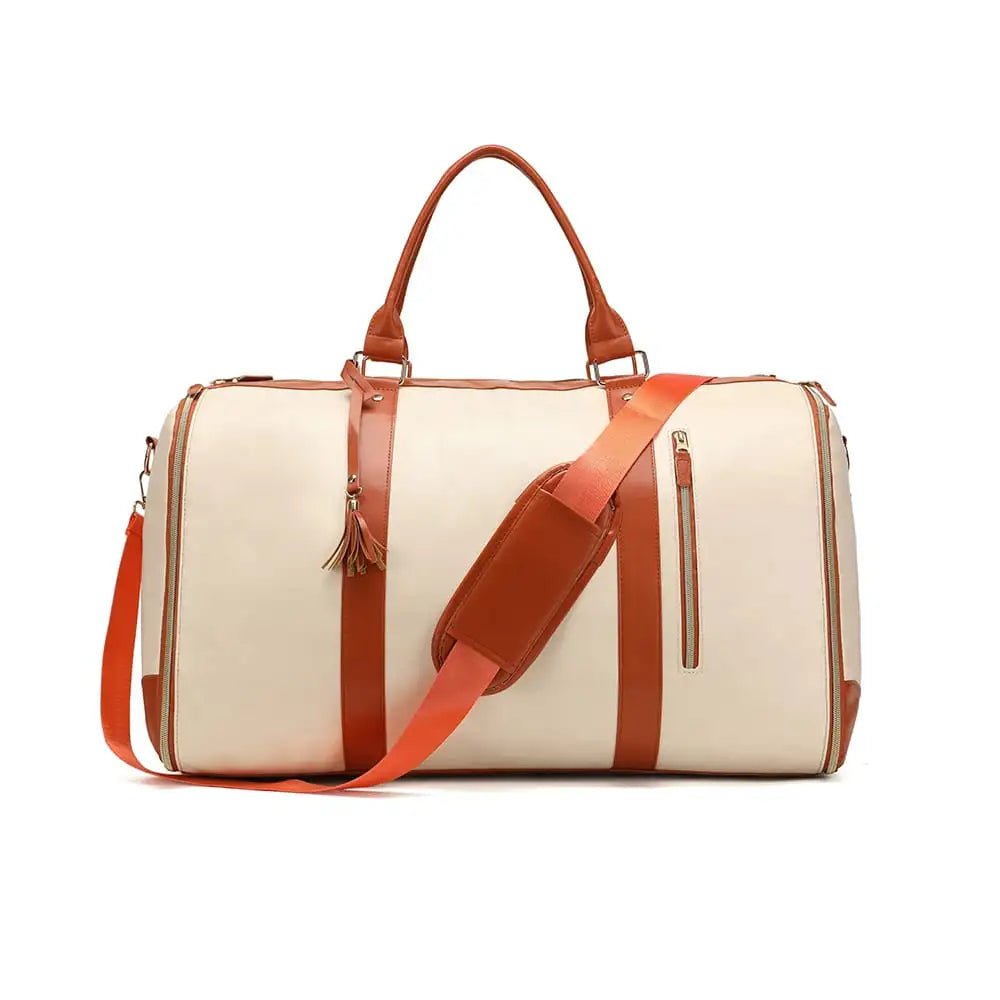 Sac de voyage tendance beige femme