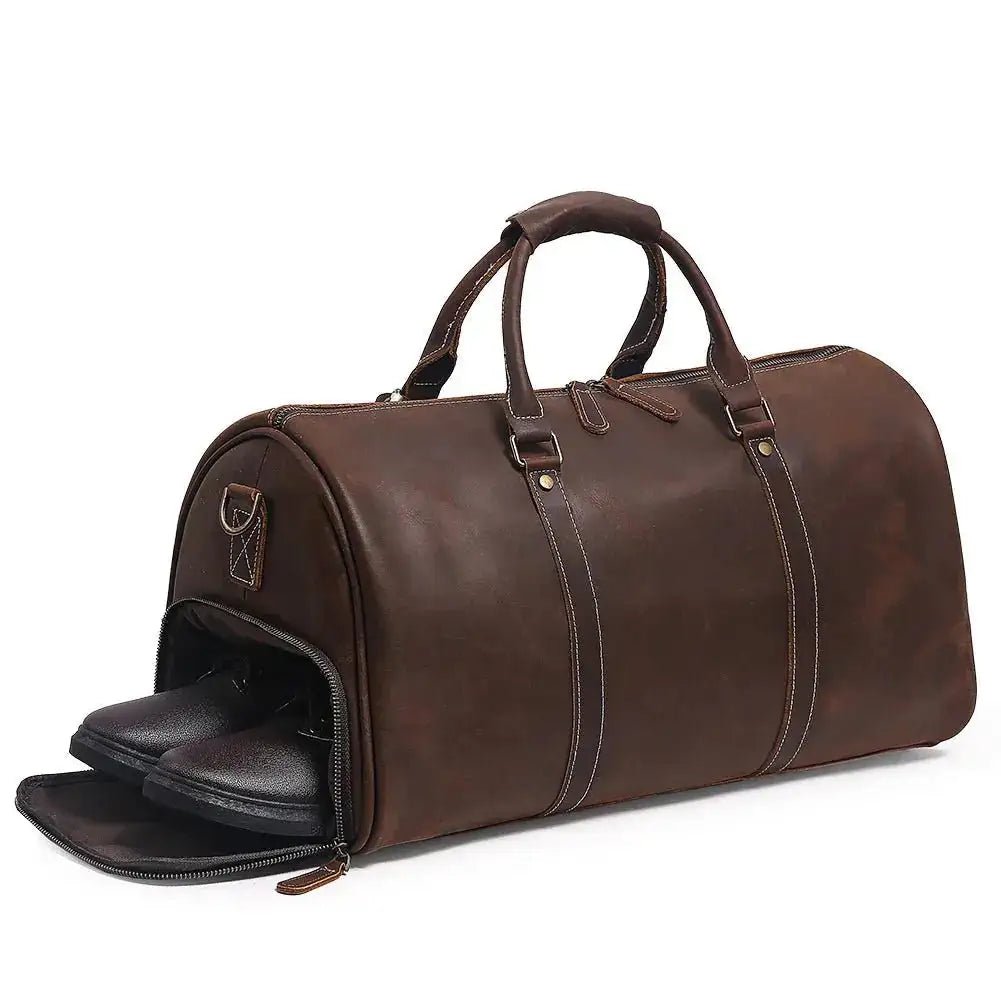 Sac de voyage tendance en cuir café