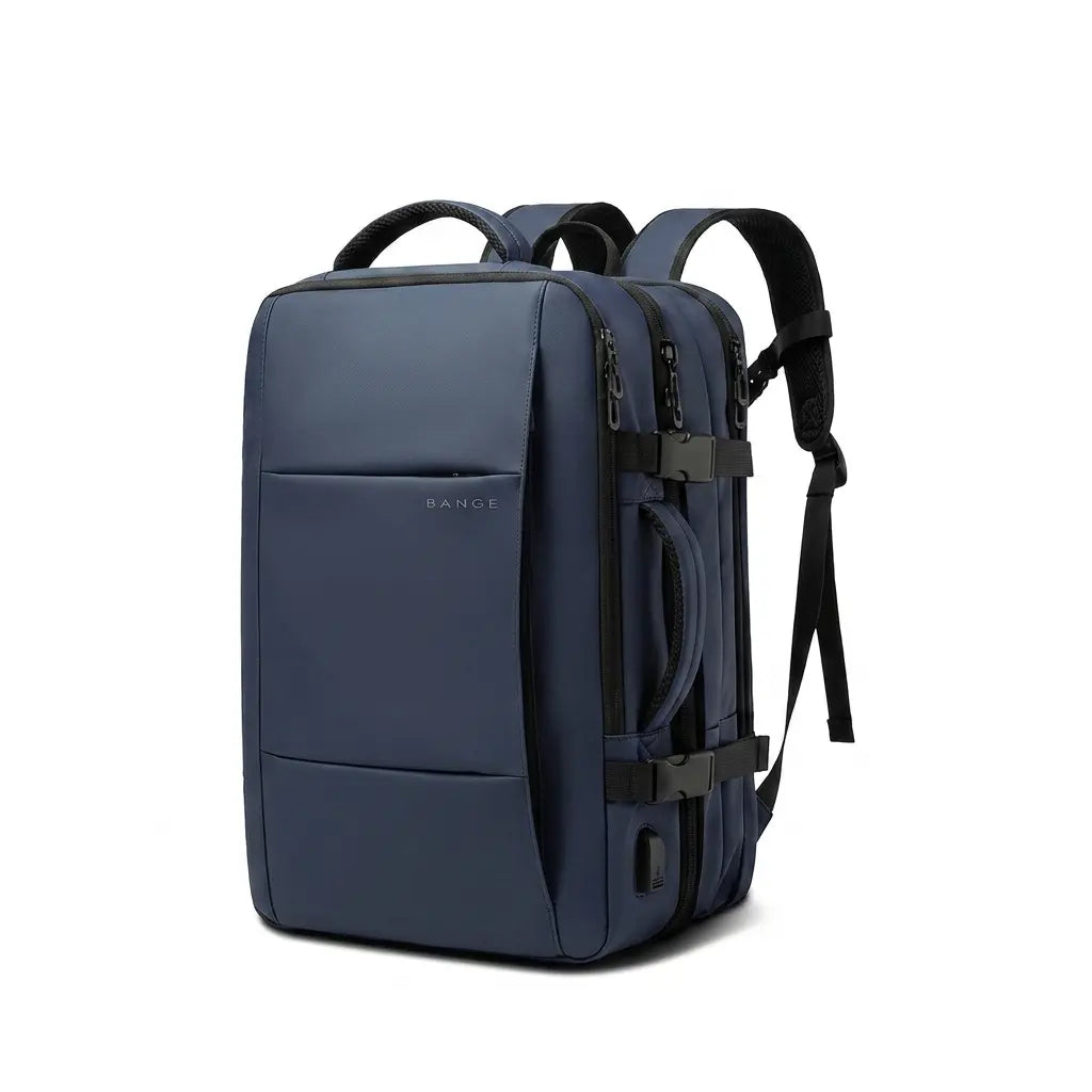 Sac à dos de voyage cabine extensible bleu