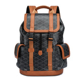 Sac à dos de voyage en cuir bicolore
