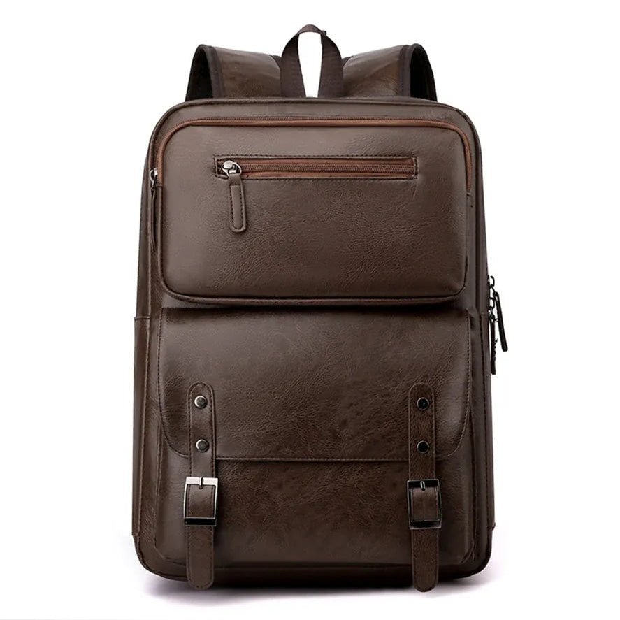Sac à dos de voyage en cuir marron