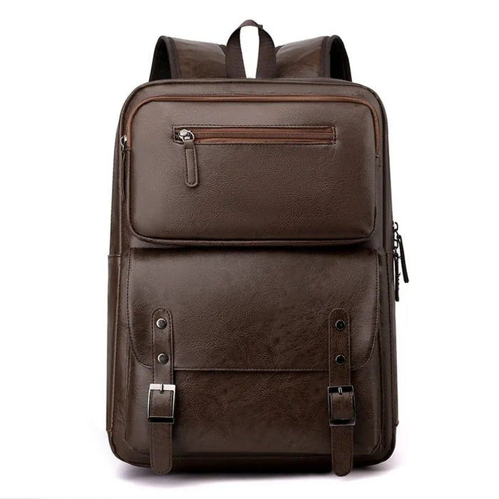 Sac à dos de voyage en cuir marron