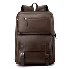 Sac à dos de voyage en cuir marron