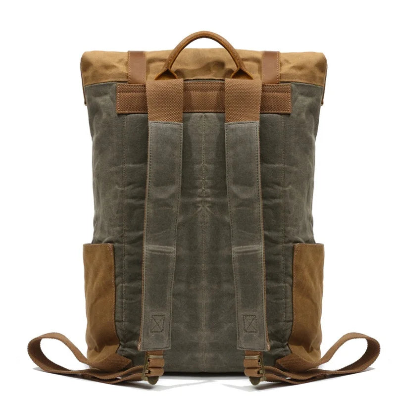 Sac à dos de voyage en toile vert