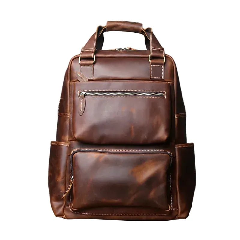 Sac à dos de voyage vintage marron