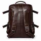 Sac à dos en cuir marron pour homme