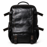 Sac à dos en cuir à sangles de compression