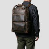 Sac à dos homme en cuir marron