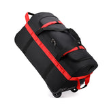 Sac polochon à roulettes robuste rouge