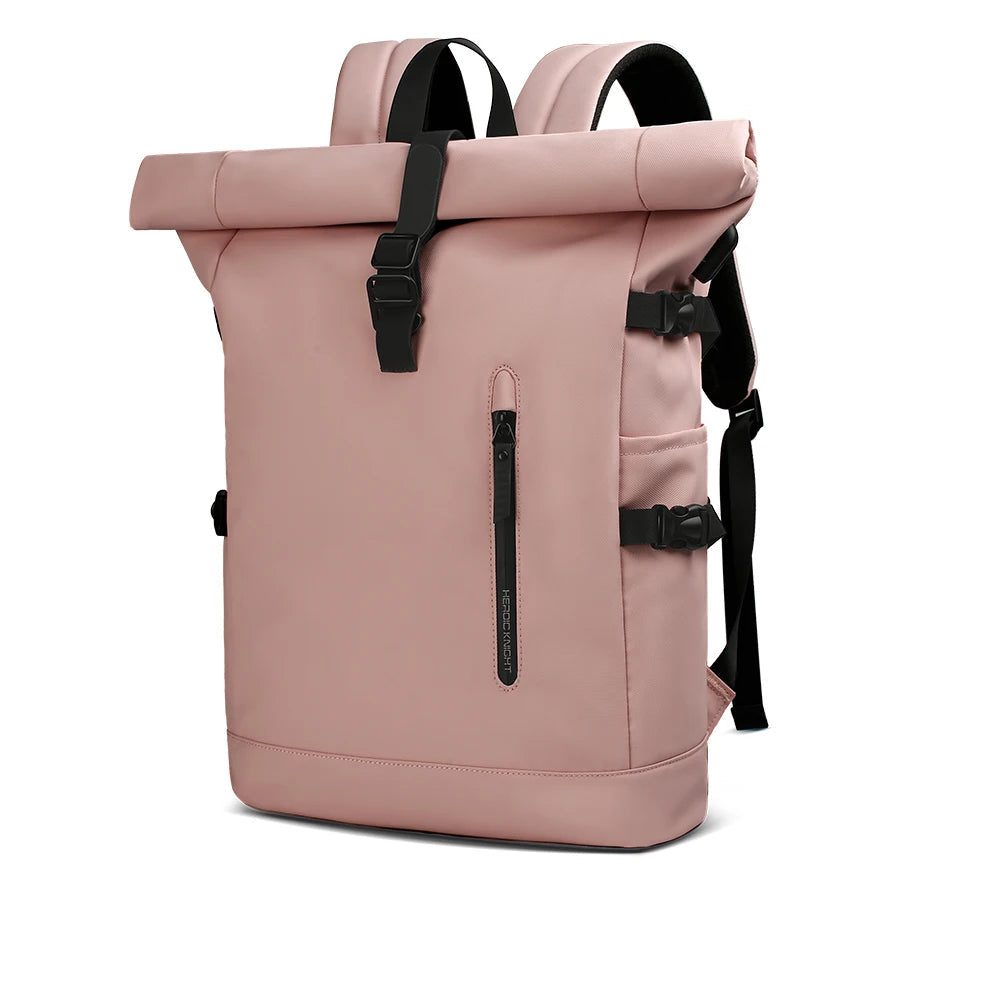 Sacs à dos de voyage roll-top minimaliste rose