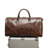 sac de voyage en cuir marron