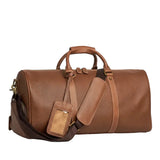 Grand sac de voyage en cuir de vache marron