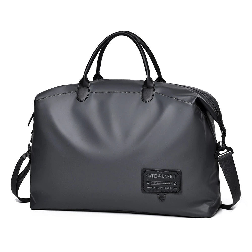 Grand sac de voyage en toile Oxford gris
