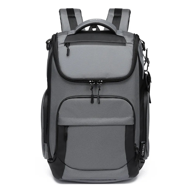 « Grand sac à dos de voyage ergonomique gris