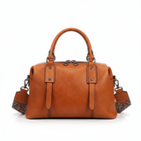 Petit sac de voyage en cuir camel