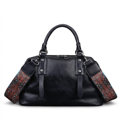 Petit sac de voyage en cuir noir