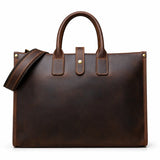 Porte-documents en cuir crazy horse café