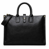 Porte-documents en cuir crazy horse noir