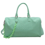 Sac de voyage aspect cuir crocodile