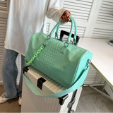 Sac de voyage aspect cuir crocodile