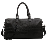 Sac de voyage aspect cuir crocodile