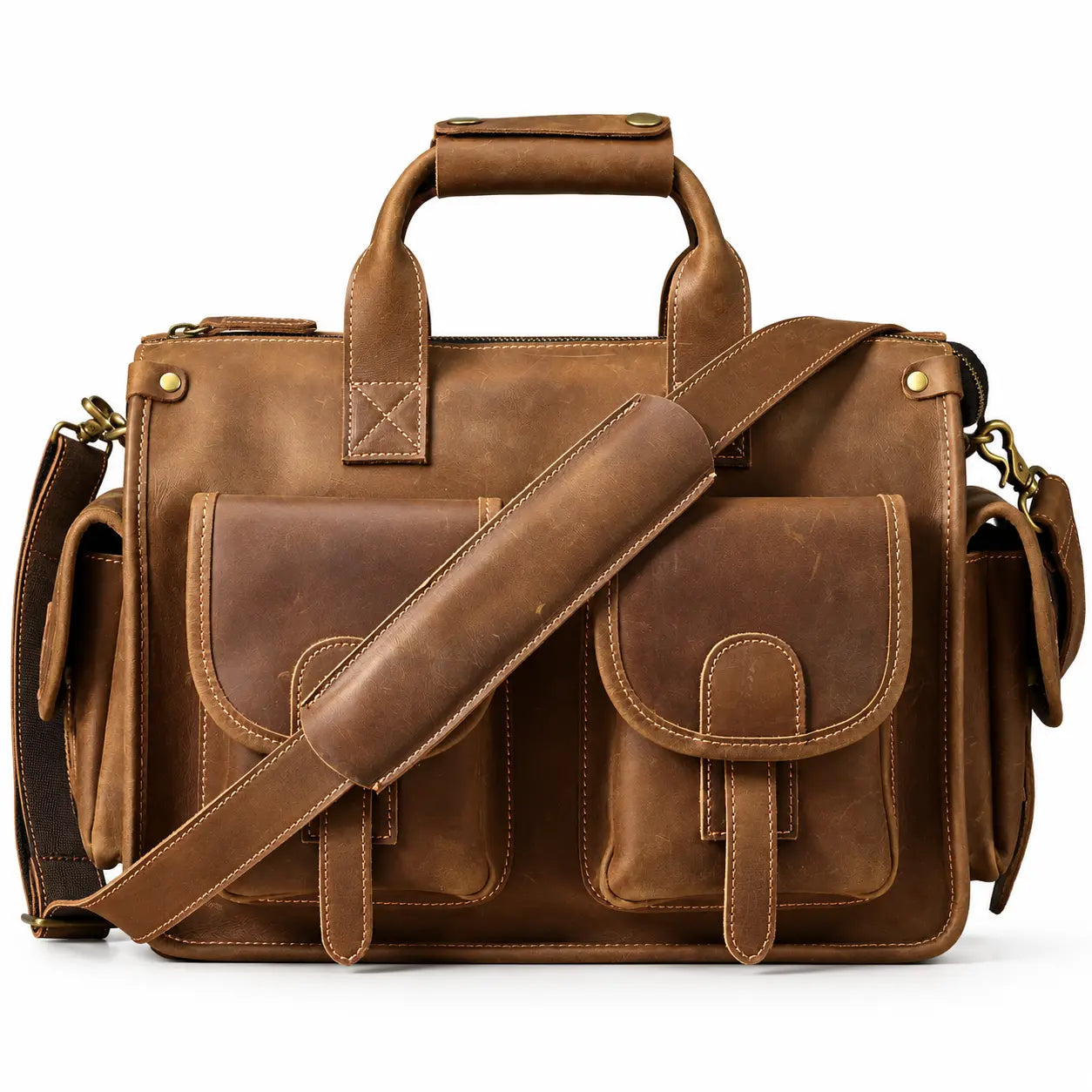 Sac bandoulière en cuir vintage